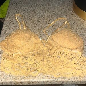 Lace Bralette in Mustard Yellow